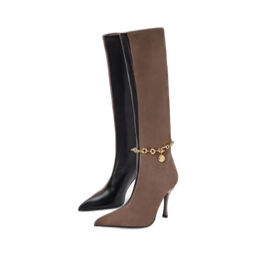 New Comic Boot In Stretch Lambskin And Suede