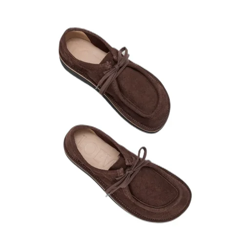 Faro Lace-Up In Suede Calfskin