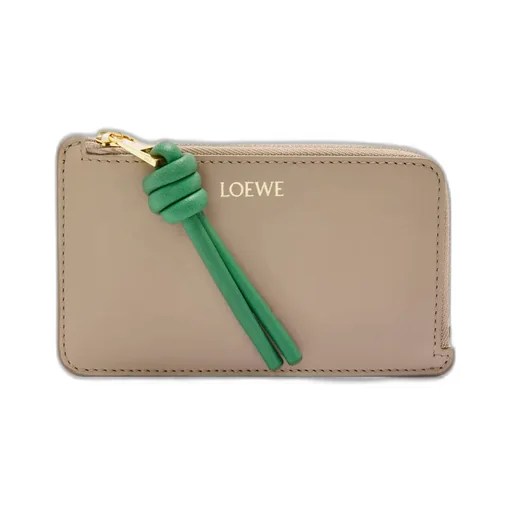 Knot Coin Cardholder In Shiny Nappa Calfskin