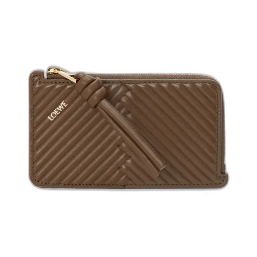 Knot Coin Cardholder In Shiny Nappa Calfskin