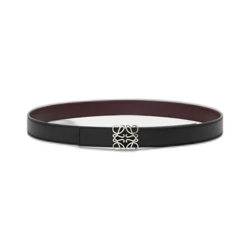 Reversible Anagram Bombé Belt In Smooth Calfskin