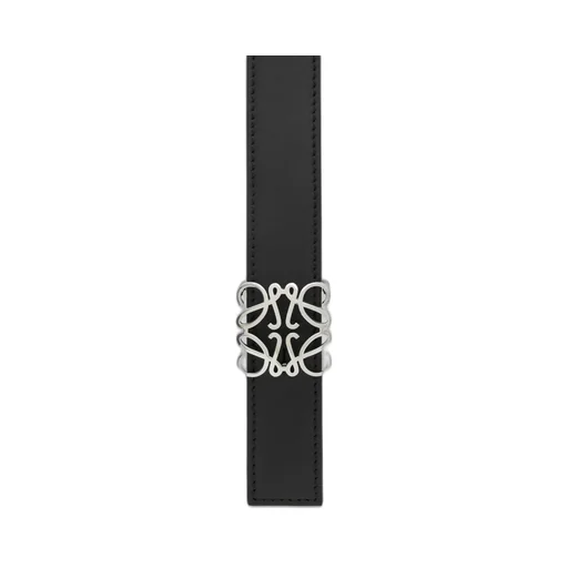 Reversible Anagram Bombé Belt In Smooth Calfskin