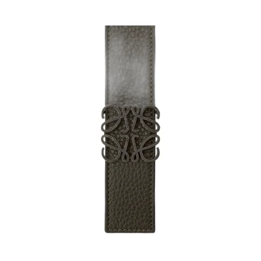 Reversible Anagram Belt In Supple Grained Calfskin