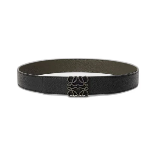 Reversible Anagram Belt In Supple Grained Calfskin