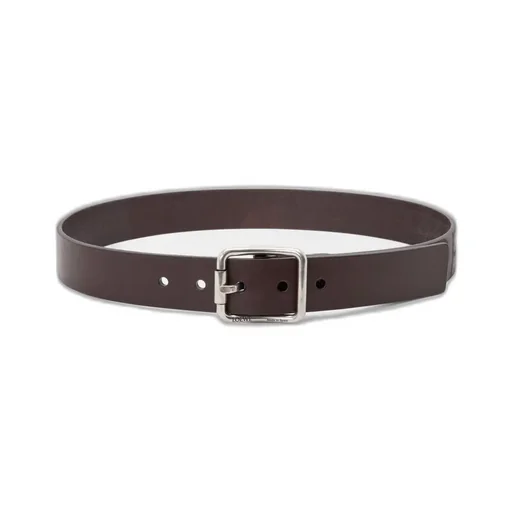 Double Roller Curve Belt In Vegetable-Tanned Calfskin
