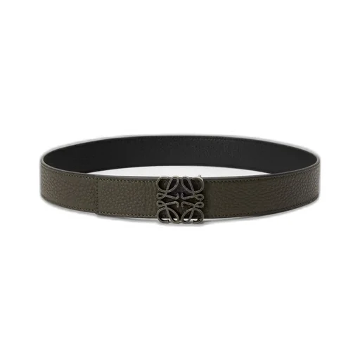 Reversible Anagram Belt In Supple Grained Calfskin