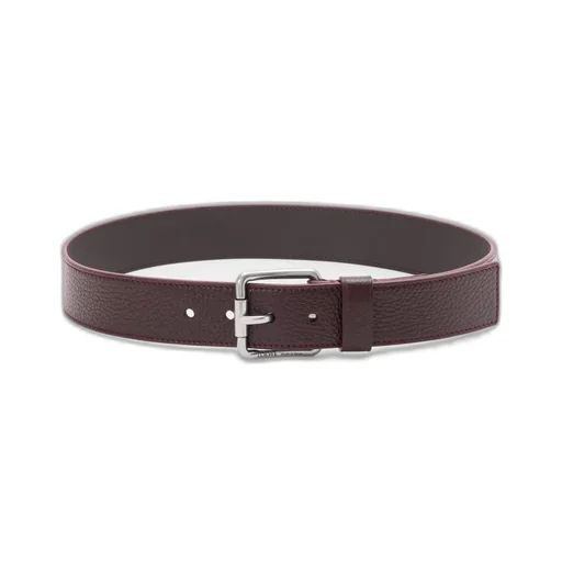 Roller Curve Belt In Supple Grained Calfskin