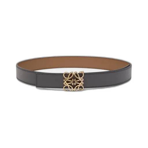 Reversible Anagram Bombé Belt In Smooth Calfskin