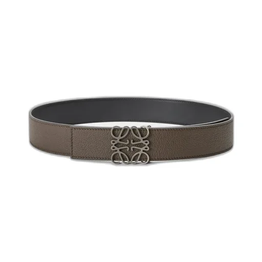 Reversible Anagram Belt In Soft Grained Calfskin And Smooth Calfskin