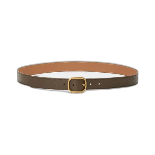 Rounded Soft Belt In Supple Grained Calfskin