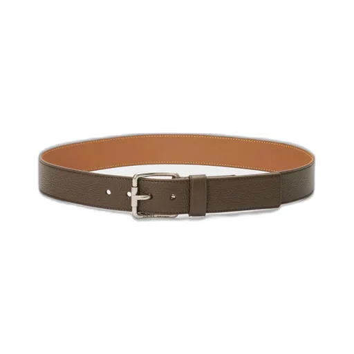 Roller Curve Belt In Supple Grained Calfskin