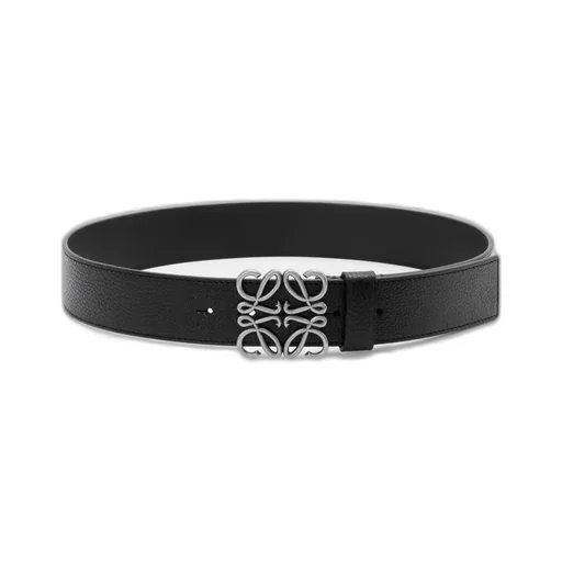 Chunky Anagram Belt In Supple Grained Calfskin