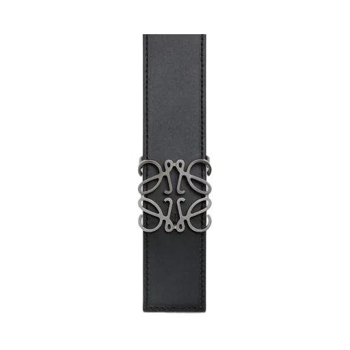 Reversible Anagram Belt In Soft Grained Calfskin And Smooth Calfskin