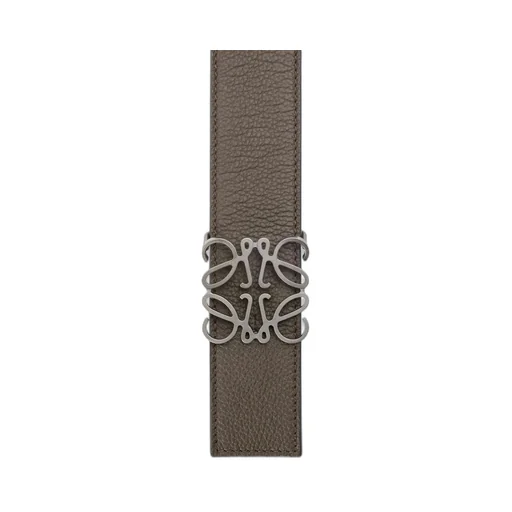 Reversible Anagram Belt In Soft Grained Calfskin And Smooth Calfskin
