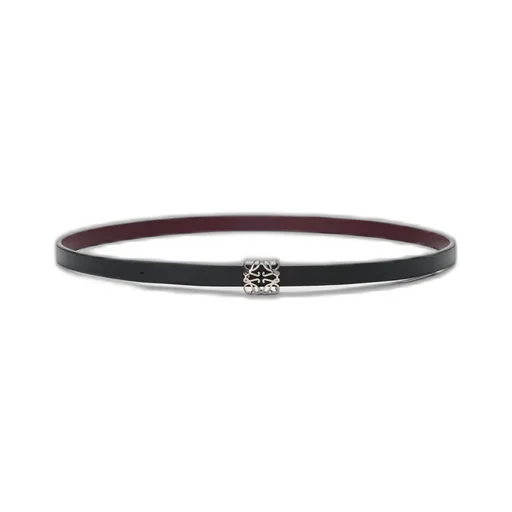 Reversible Anagram Bombé Belt In Smooth Calfskin