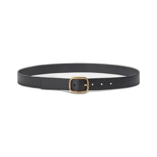 Rounded Soft Belt In Supple Grained Calfskin