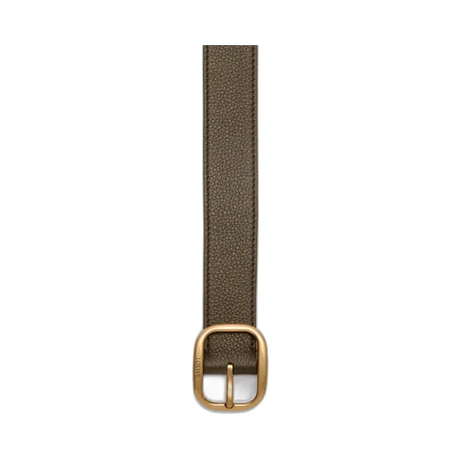 Rounded Soft Belt In Supple Grained Calfskin