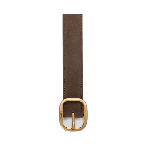 Rounded Soft Belt In Nubuck