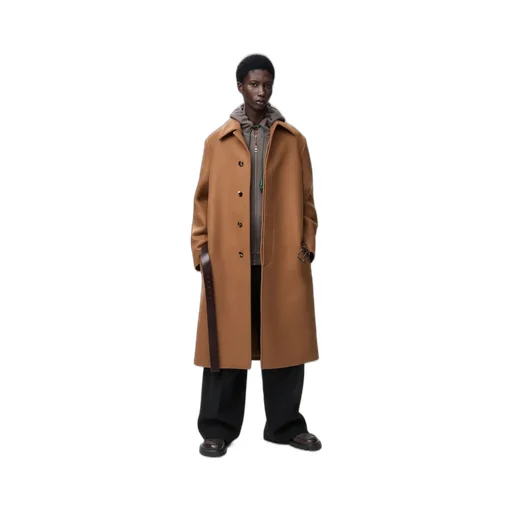 Belted Coat In Wool