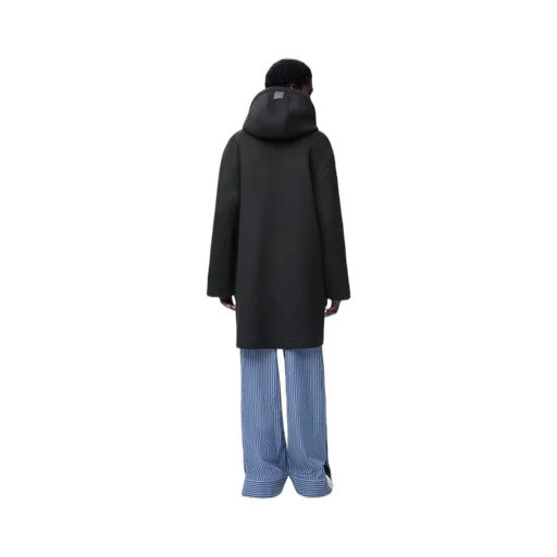 Hooded Coat In Wool