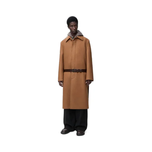 Belted Coat In Wool