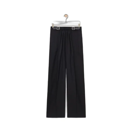 Belted Trousers In Wool