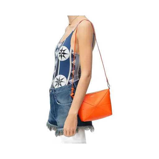 Puzzle Fold Pouch In Shiny Nappa Calfskin