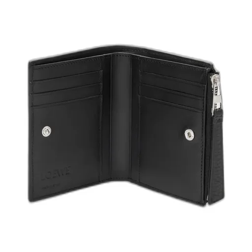 Puzzle Slim Compact Wallet In Supple Grained Calfskin