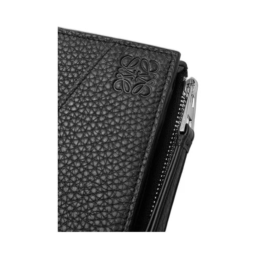 Puzzle Slim Compact Wallet In Supple Grained Calfskin