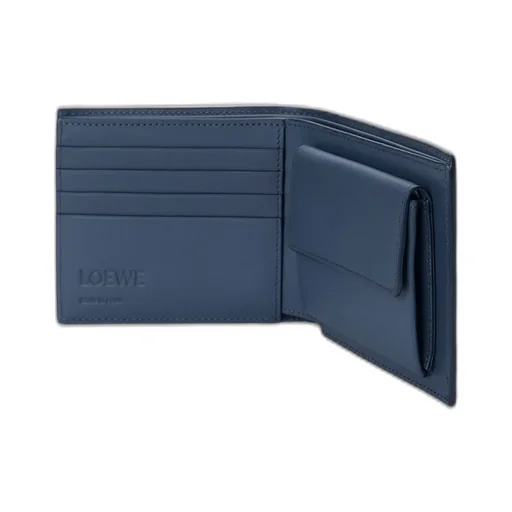 Bifold Coin Wallet In Satin Calfskin