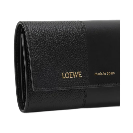 Small Vertical Wallet In Smooth And Grained Calfskin