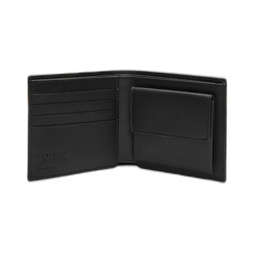 Bifold Coin Wallet In Satin Calfskin