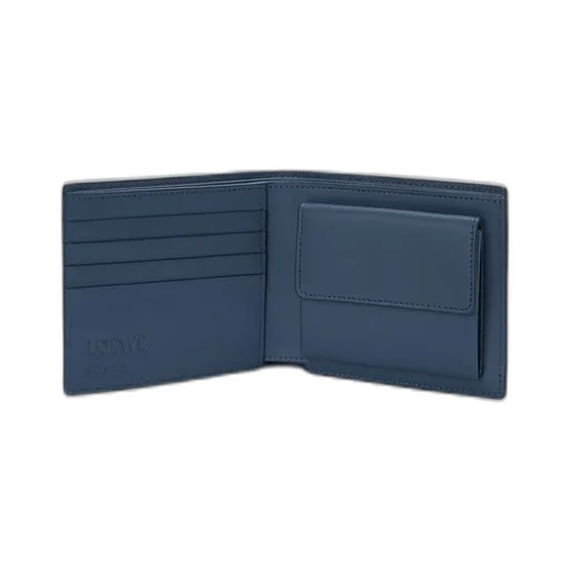 Bifold Coin Wallet In Satin Calfskin