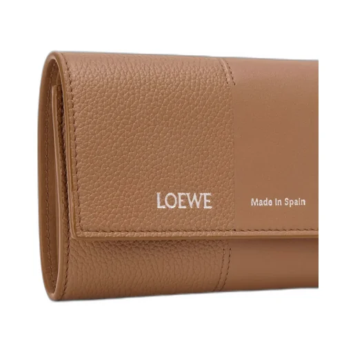 Small Vertical Wallet In Smooth And Grained Calfskin