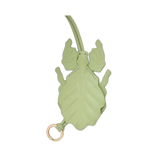 Leaf Insect Keyfob Charm In Classic Calfskin
