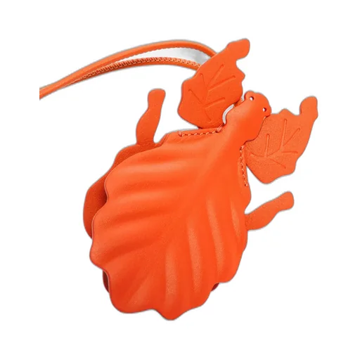 Leaf Insect Keyfob Charm In Classic Calfskin