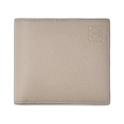 Bifold Coin Wallet In Soft Grained Calfskin