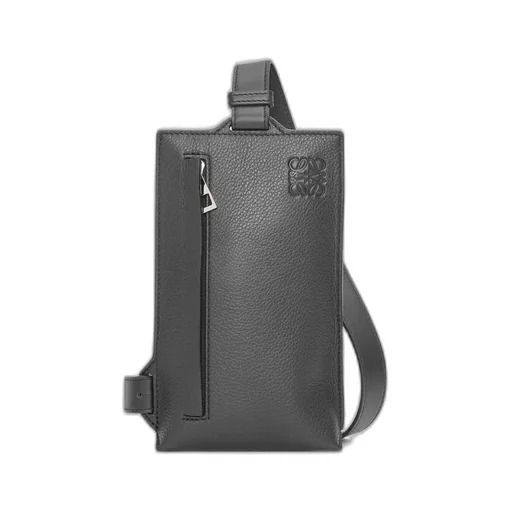 Vertical T Pocket In Soft Grained Calfskin