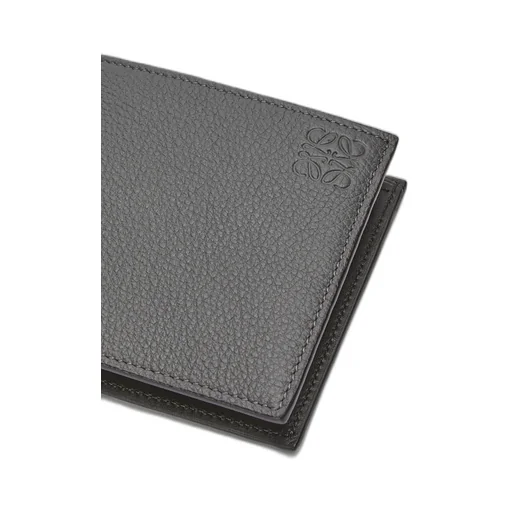 Bifold Coin Wallet In Soft Grained Calfskin