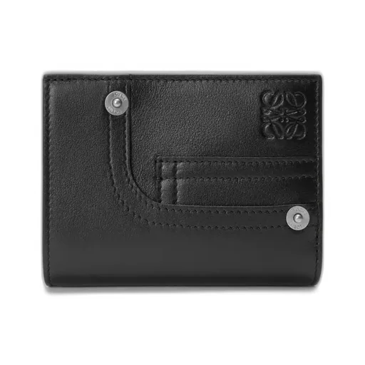 Panta Compact Wallet In Shiny Calfskin