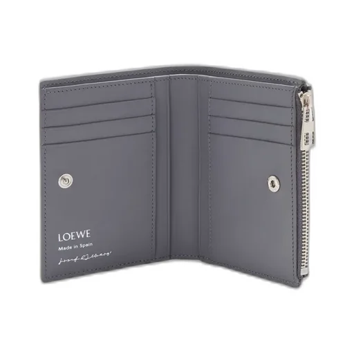 Slim Compact Wallet In Nappa Calfskin