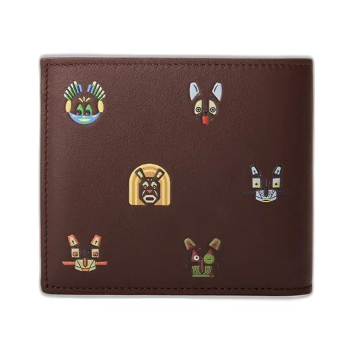 Cats Bifold Coin Wallet In Classic Calfskin