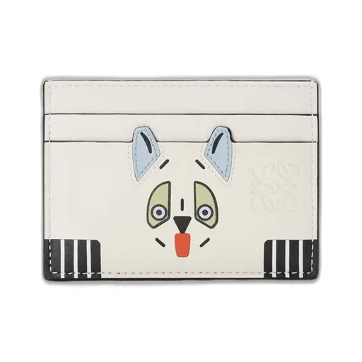 Futurist Cat Plain Cardholder In Classic Calfskin