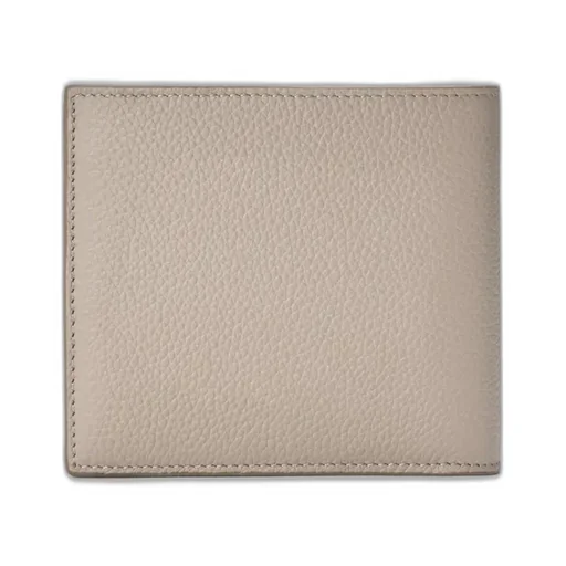 Bifold Coin Wallet In Soft Grained Calfskin