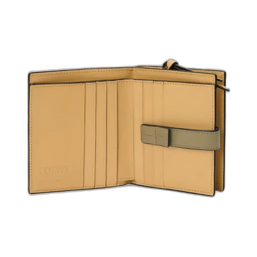 Compact Zip Wallet In Soft Grained Calfskin