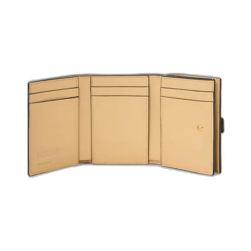 Trifold Wallet In Soft Grained Calfskin