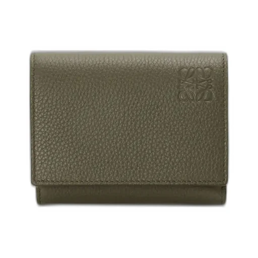 Trifold Wallet In Soft Grained Calfskin