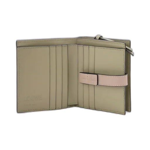 Compact Zip Wallet In Soft Grained Calfskin