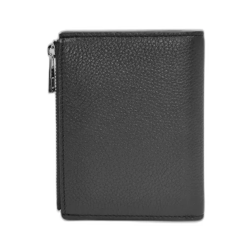 Slim Compact Wallet In Soft Grained Calfskin