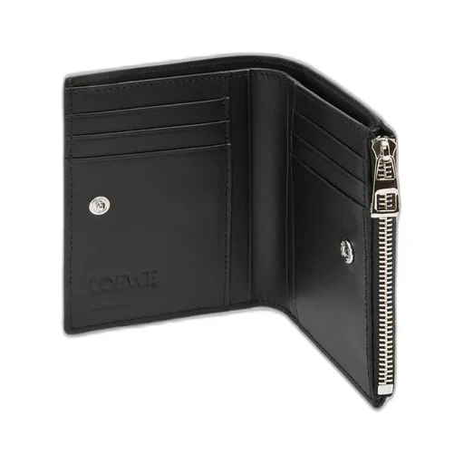 Slim Compact Wallet In Soft Grained Calfskin